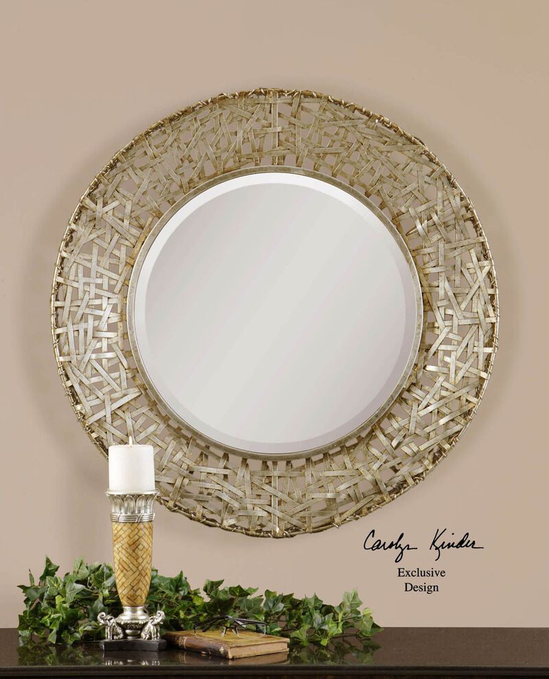 Uttermost Alita Champagne Woven Metal Mirror